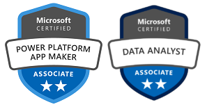 Badges de certification Formateur Microsoft et Power BI